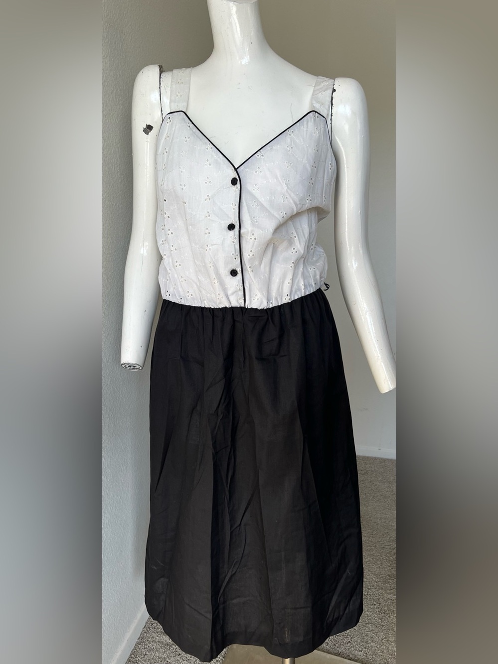 Vintage 60's sundress unjustable button strapps